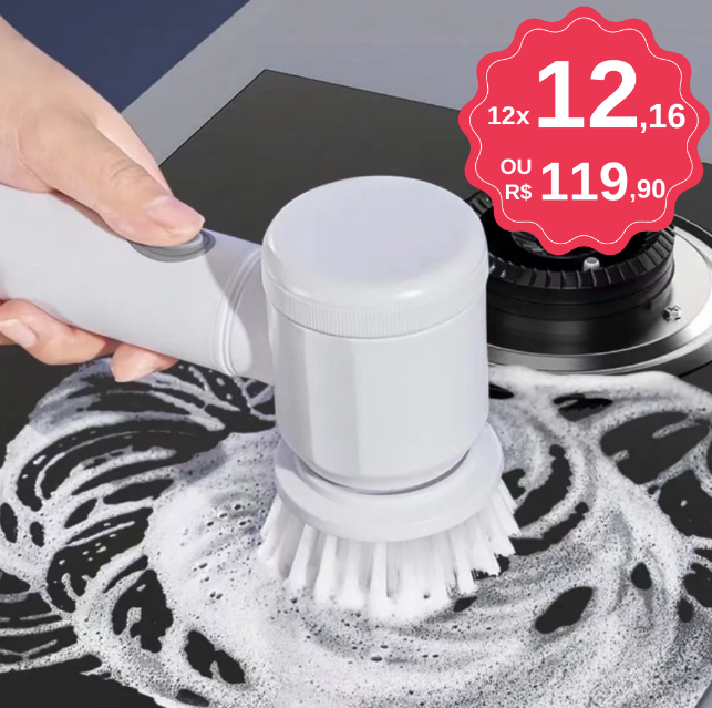 Escova Elétrica de Limpeza para Cozinha