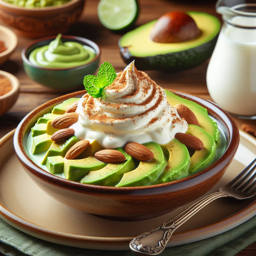 Creme de abacate com leite condensado