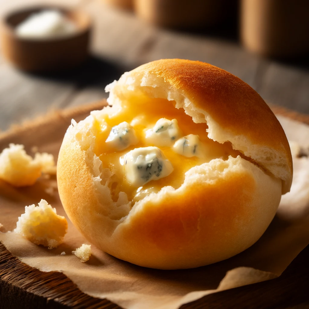 Pão de Queijo Recheado com Gorgonzola