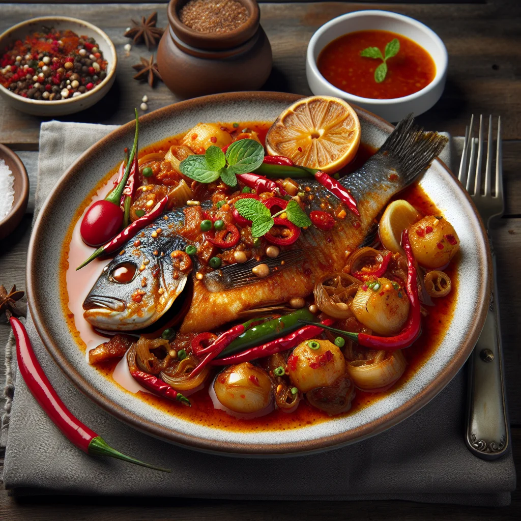 Peixe à dorê ao molho picante