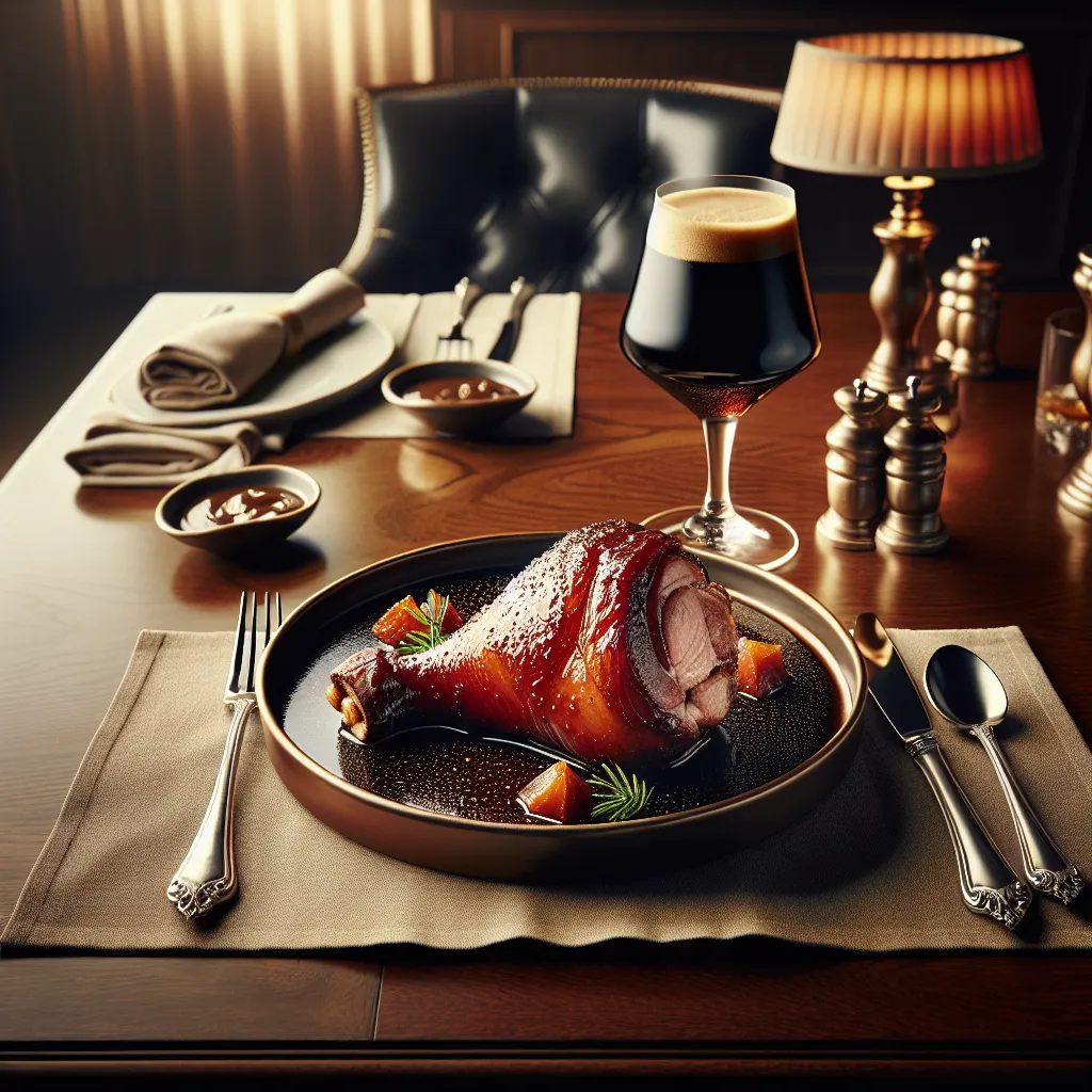Pernil ao Molho de Cerveja Preta