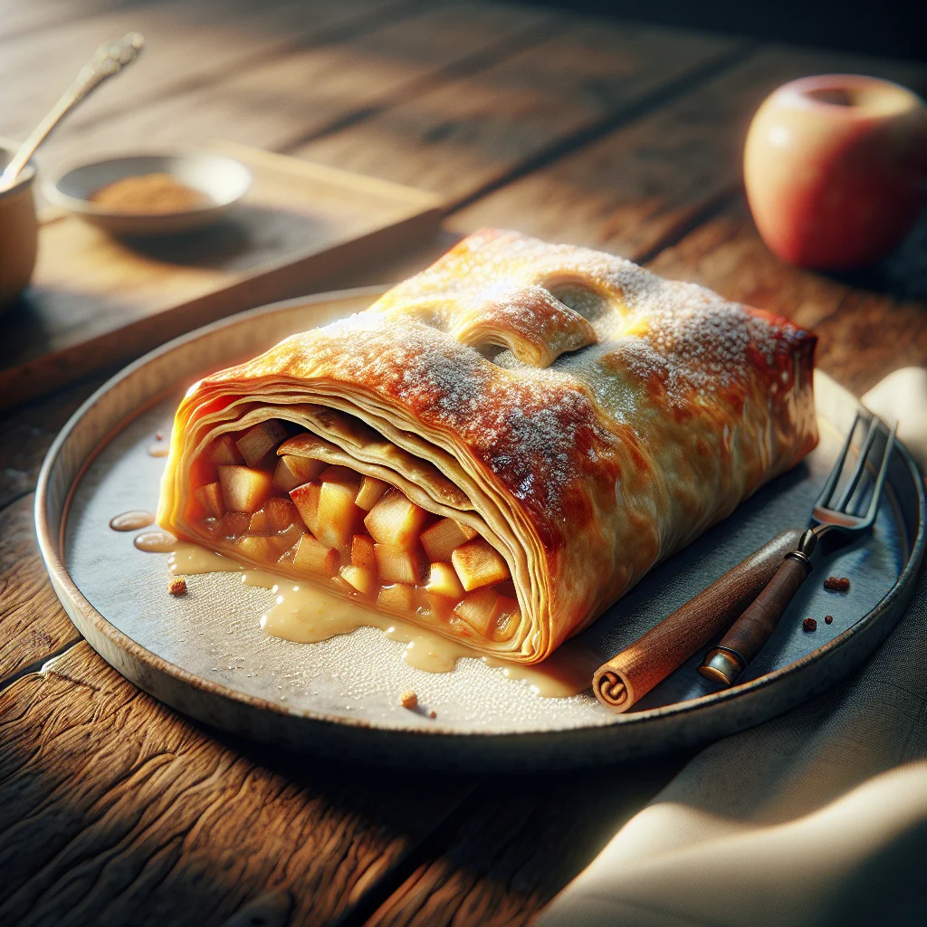 Receita de apfelstrudel (strudel de maçã alemão)