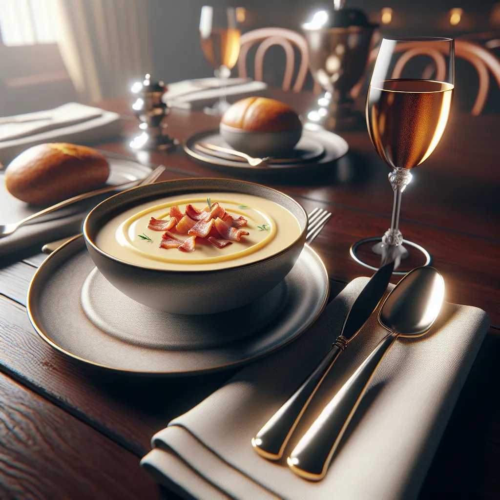 Sopa Cremosa de Batata com Bacon