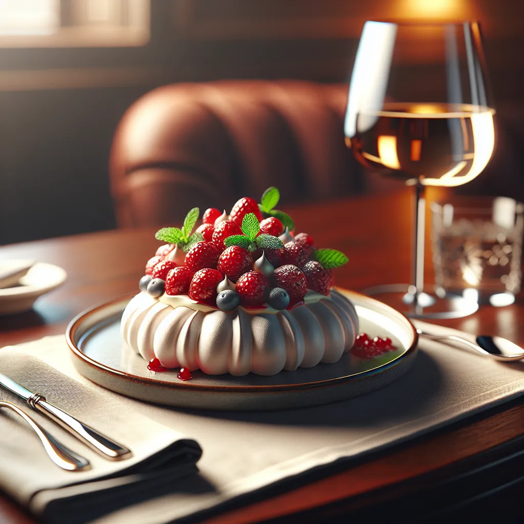 Pavlova com Creme de Mascarpone e Frutas Vermelhas