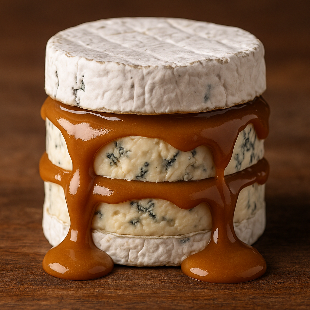 Tortinhas de gorgonzola com doce de leite